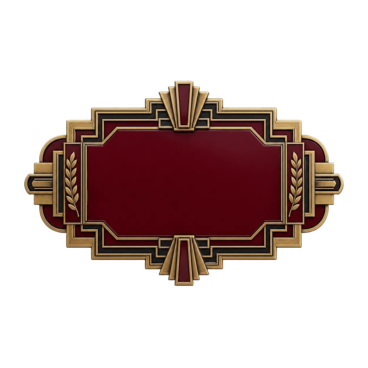 Arc Deco blank reservation plaque behind live text