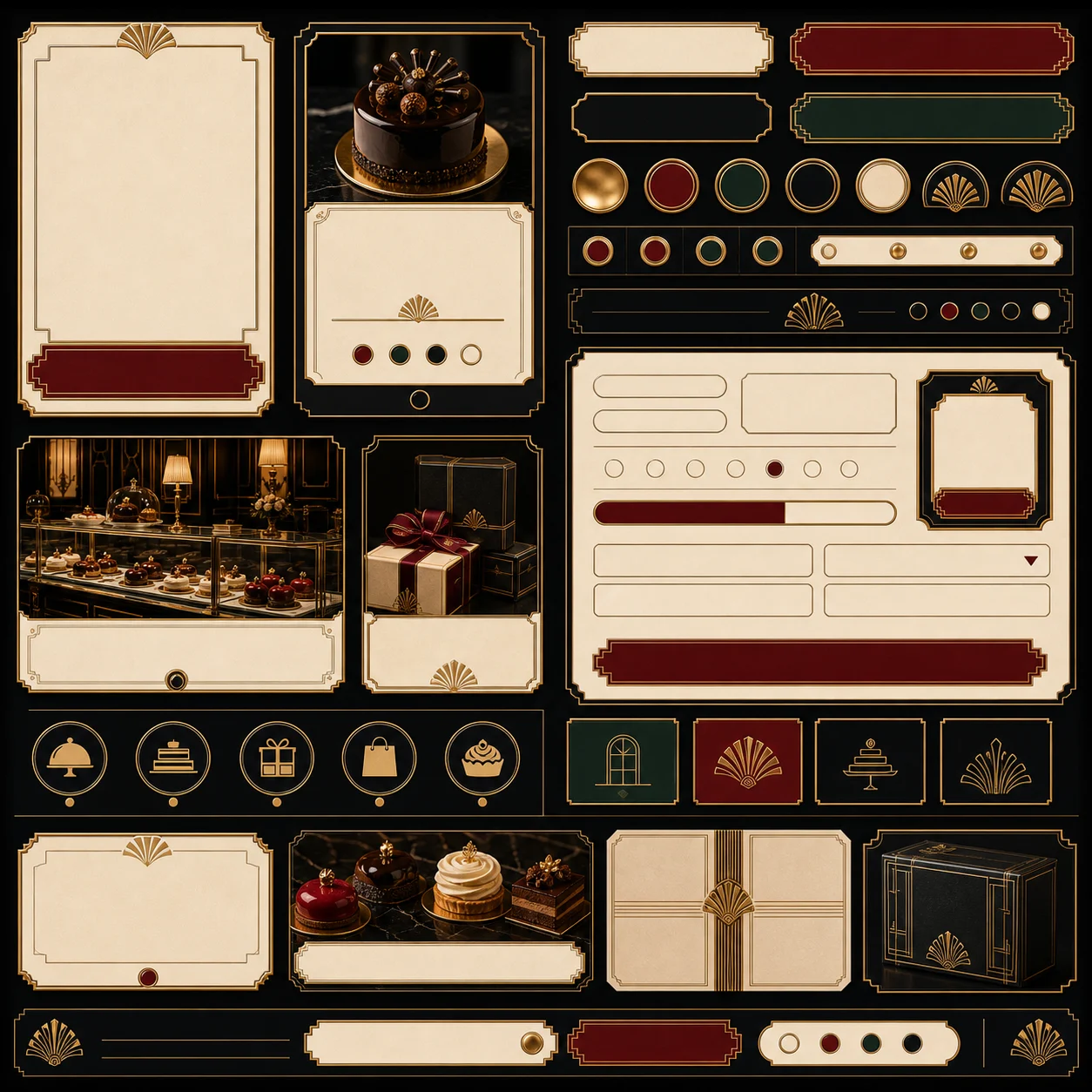 Component sheet for product cards, labels, buttons, and gifting modules