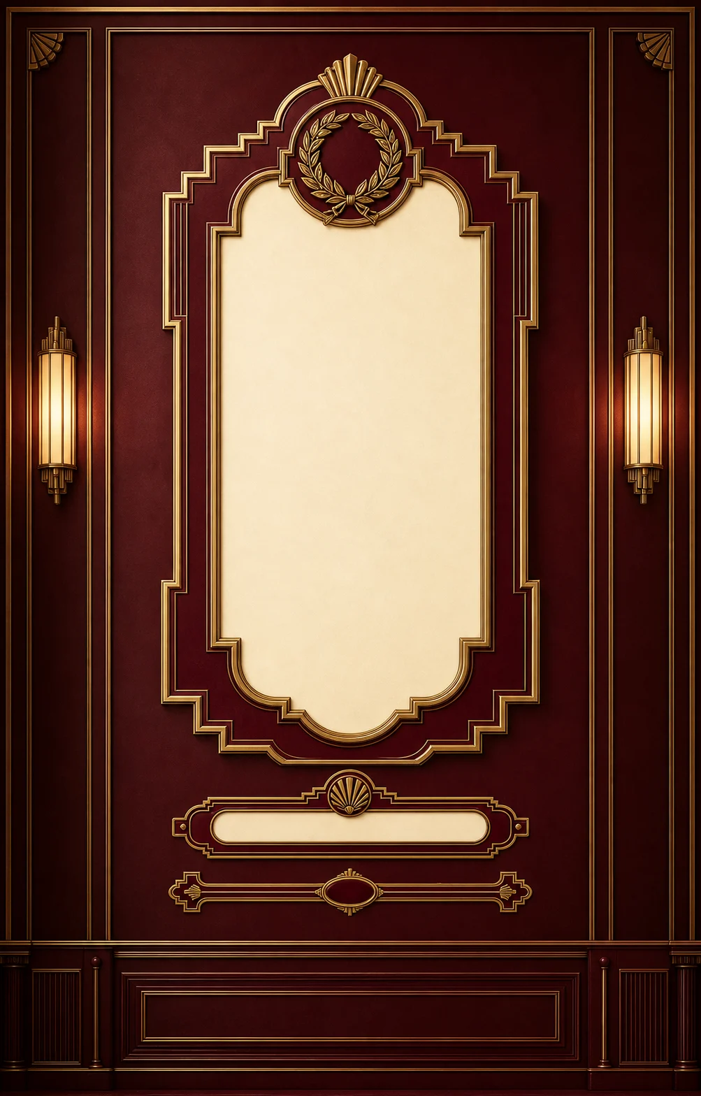 Burgundy Gilded Salon private dining invitation campaign visual
