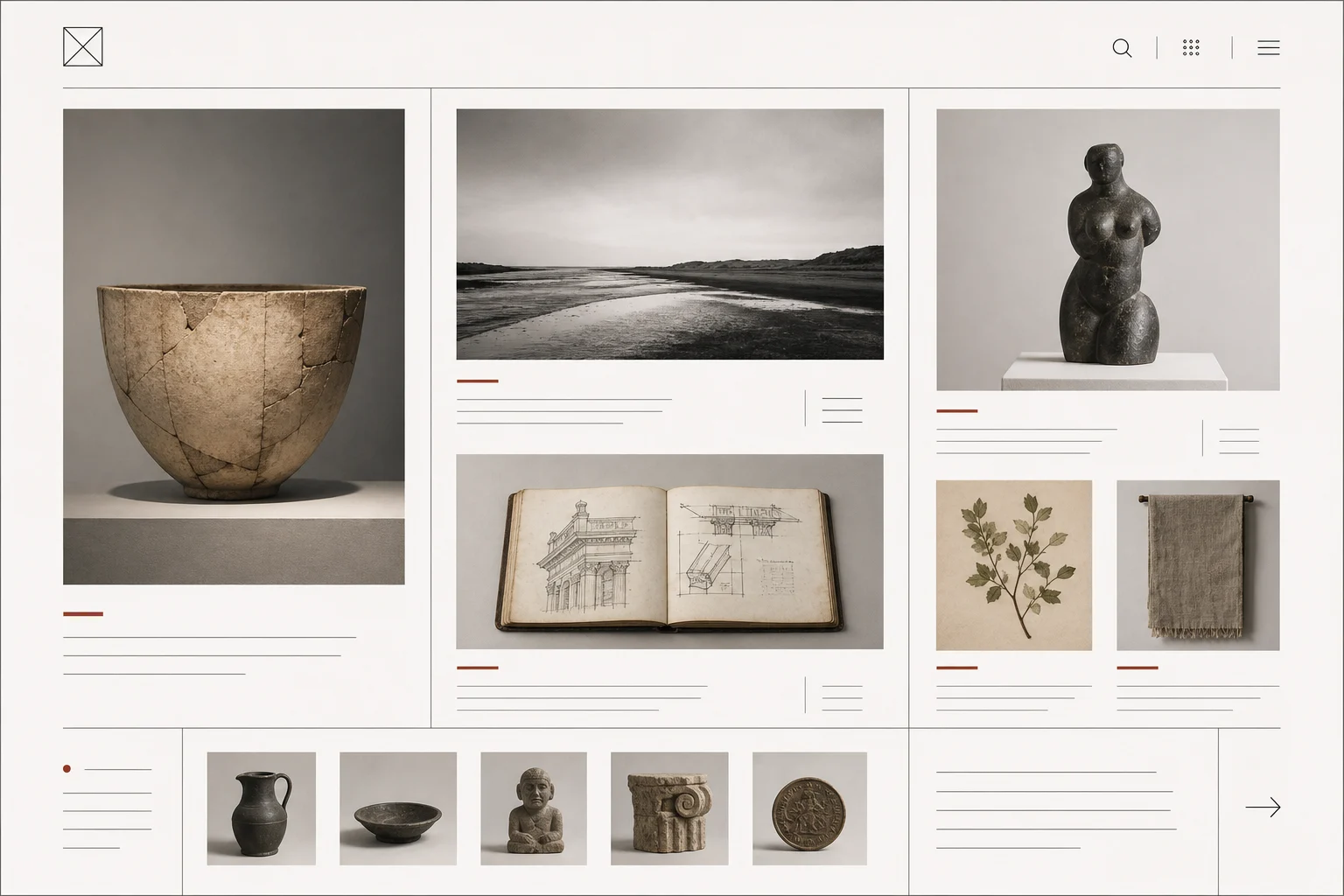 archive and collection template preview