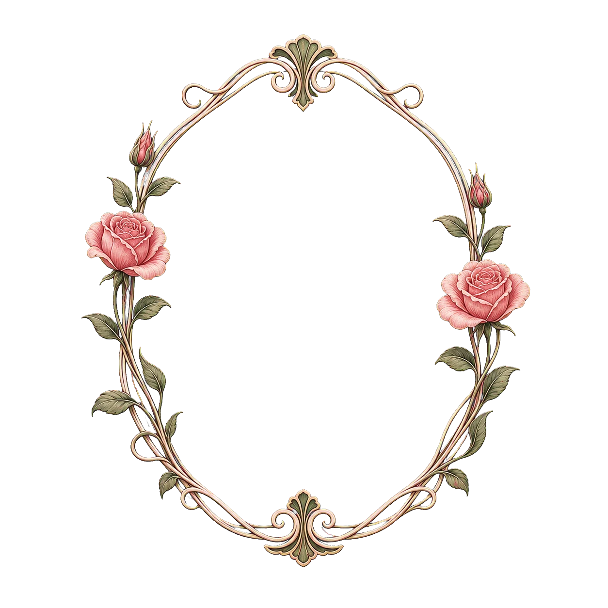 Nouveau Botanica floral frame