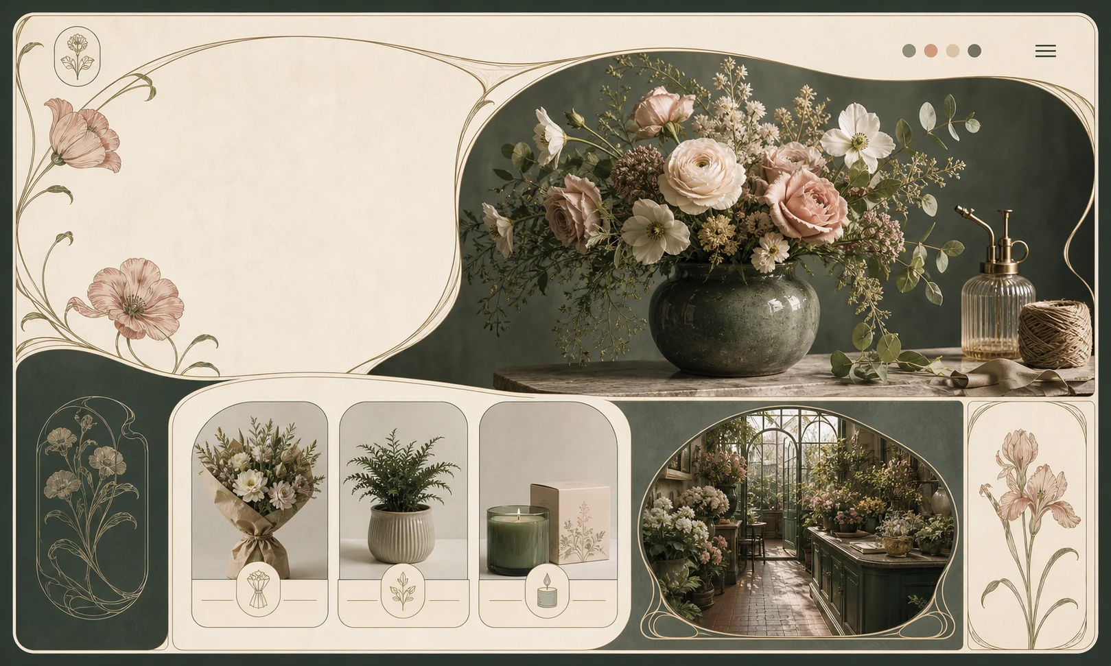 florist and botanical shop template preview