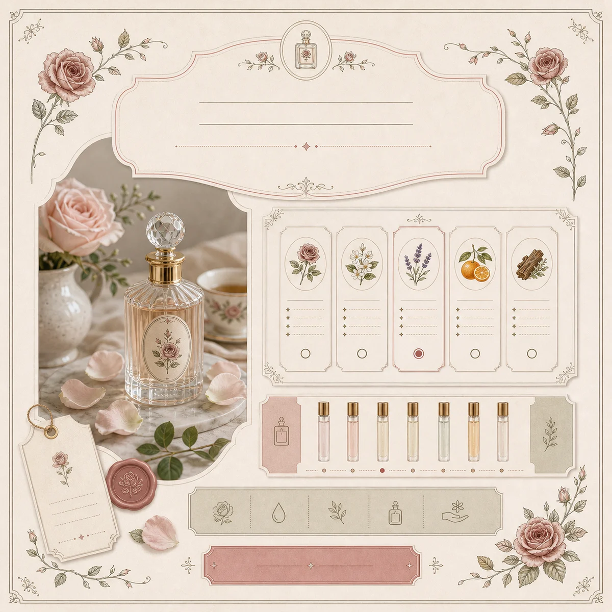 Square perfume consultation social campaign visual for Rose Parlour Atelier