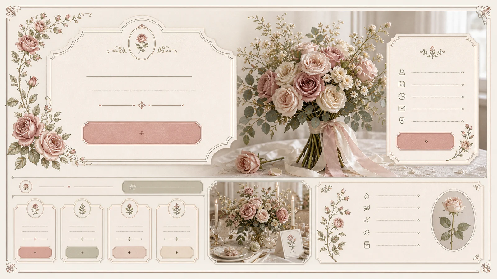 Horizontal bridal consultation campaign banner for Rose Parlour Atelier