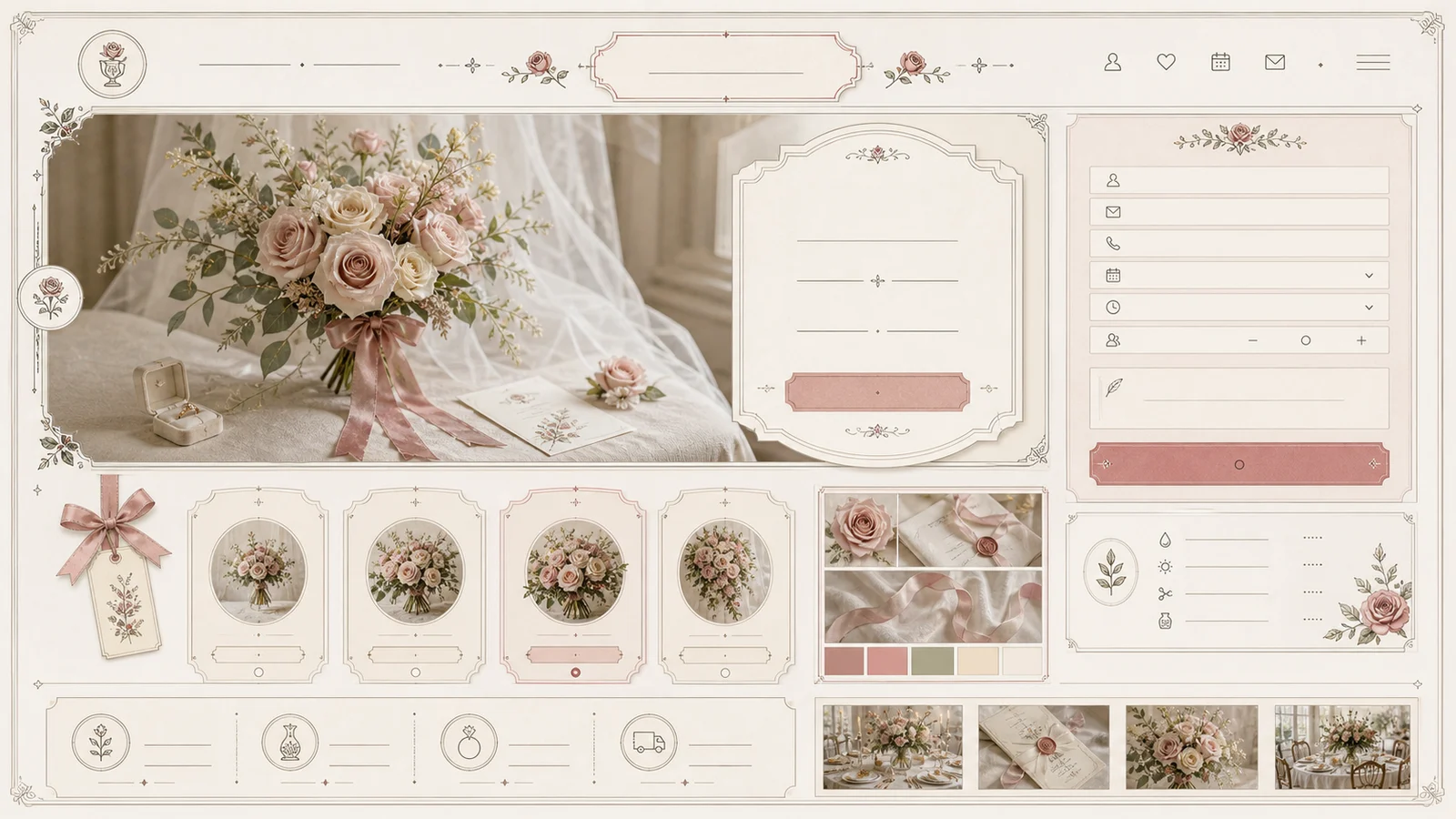 Bridal floral consultation template preview for Rose Parlour Atelier website-kit galleries