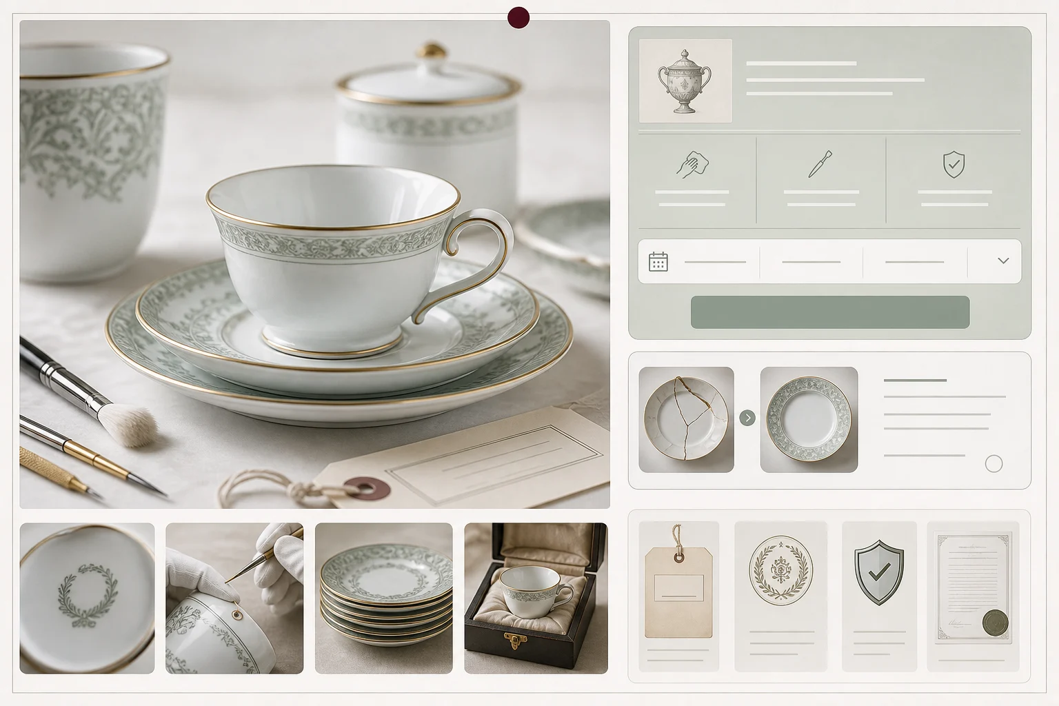 Sage & Porcelain Maison product-service launch and booking campaign preview