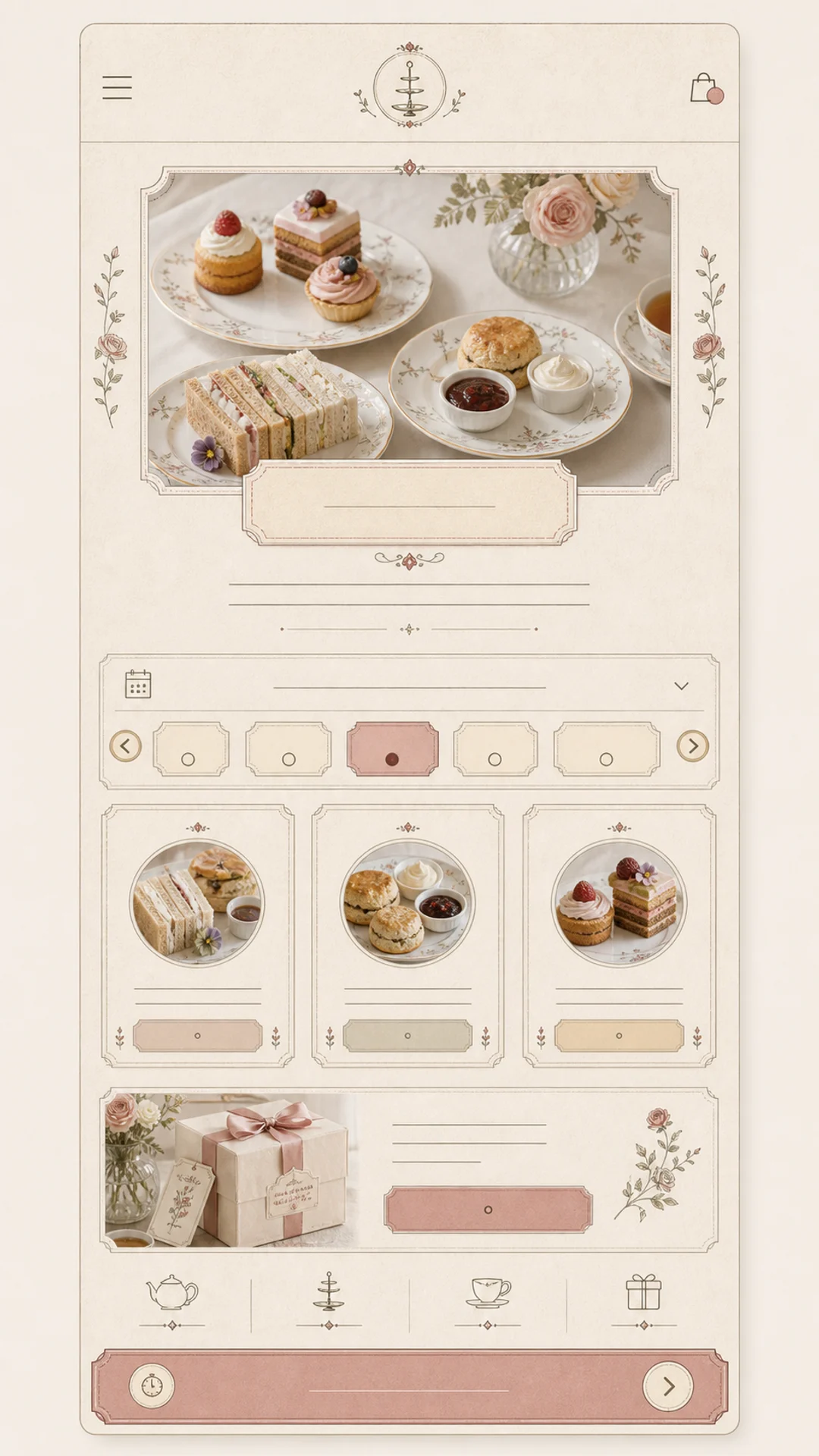 Mobile responsive homepage preview for Afternoon Tea Salon