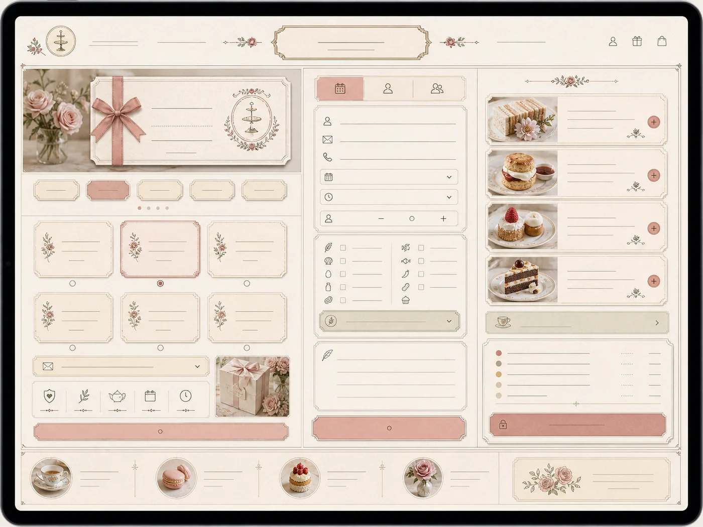 Tablet responsive voucher and booking-flow preview for Afternoon Tea Salon