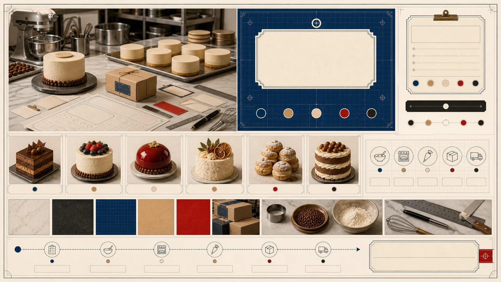 Horizontal campaign banner for made-to-order bakery lab or atelier site