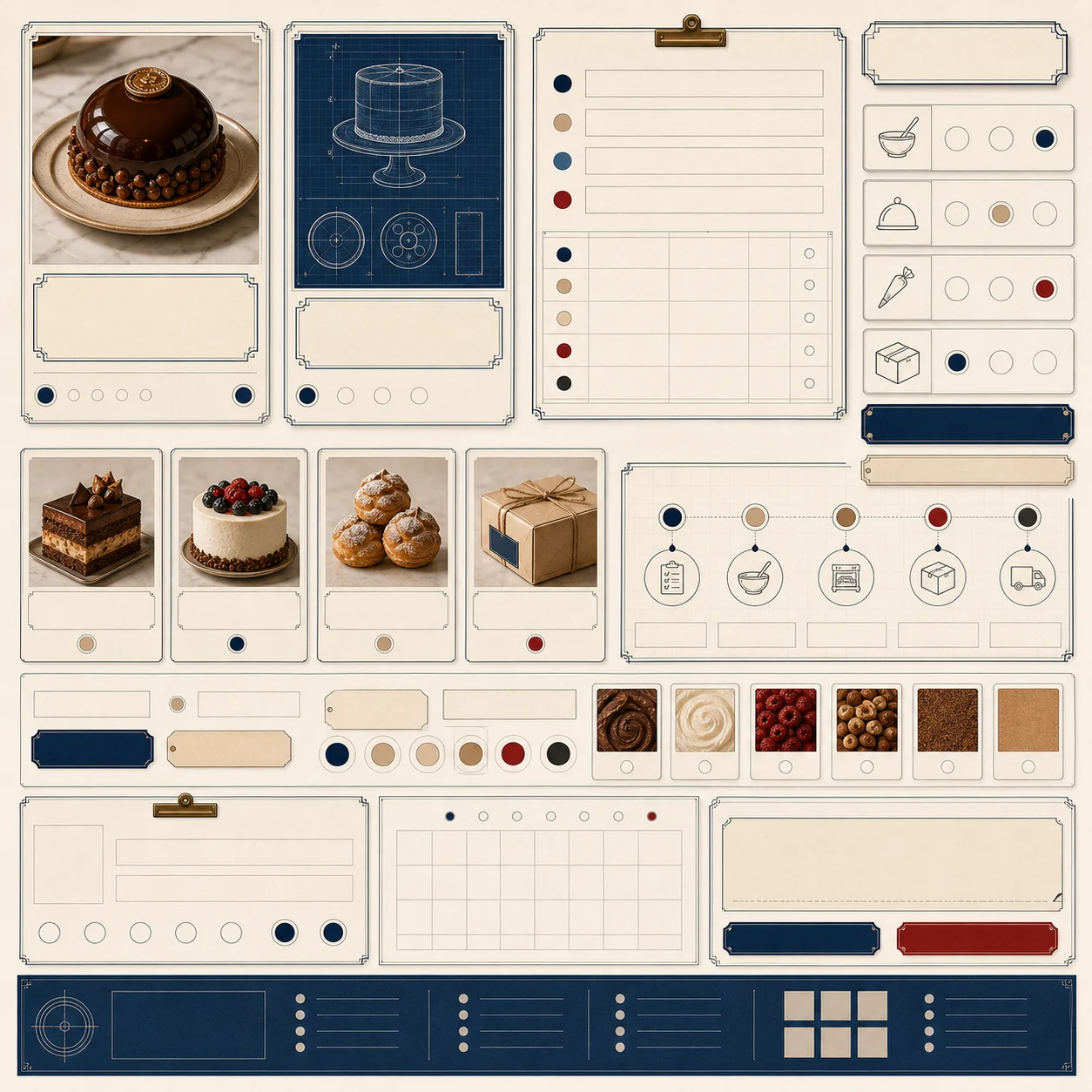 Product-card and specification component detail for catalogue modules