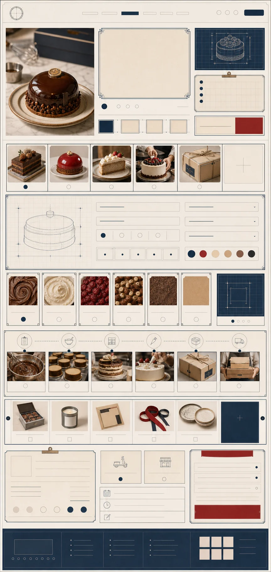 Order-detail template preview for made-to-order production atelier