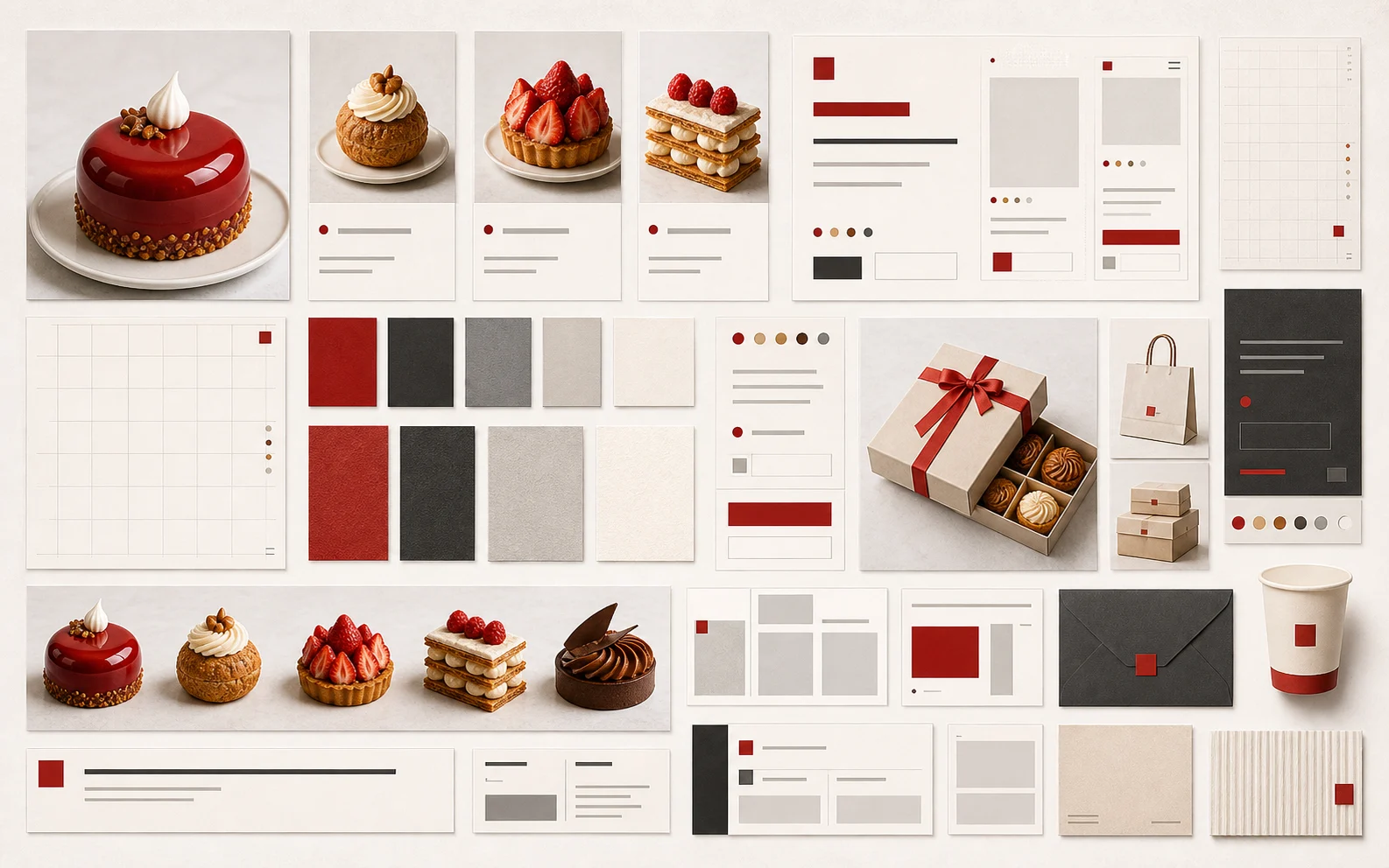 Modern Patisserie Editorial moodboard plate for period overview and visual-library gallery usage